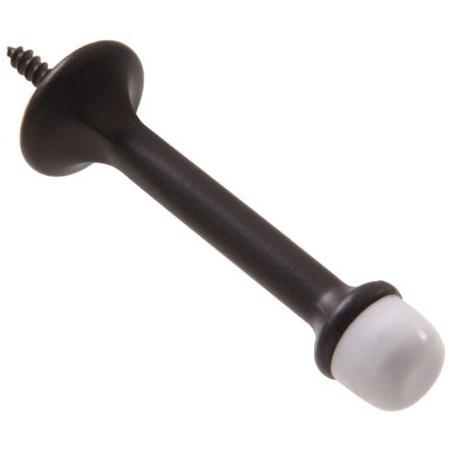 The Hillman Group The Hillman Group 852930 3 In. Rigid Door Stop - Standard Type - Oil Rubbed Bronze 2-Pack