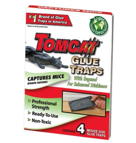 Tomcat Glue Traps Mouse Size with Eugenol for Enhanced Stickiness for Mice,  Cockroaches, and Spiders, 6 Traps