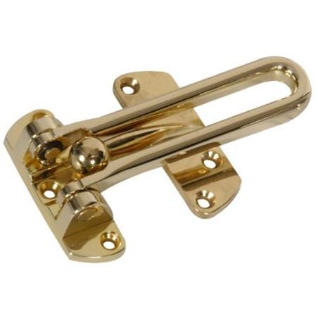 Door Security Guard, Brass Finish Hillman Misc Door Hardware 851213 008236863192