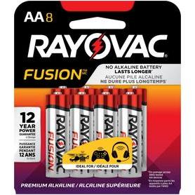 Rayovac Fusion AA Alkaline Battery (8-Pack)