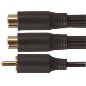 3.5 MM Stereo Male to Two RCA Male Cable 50 ft - 22 AWG