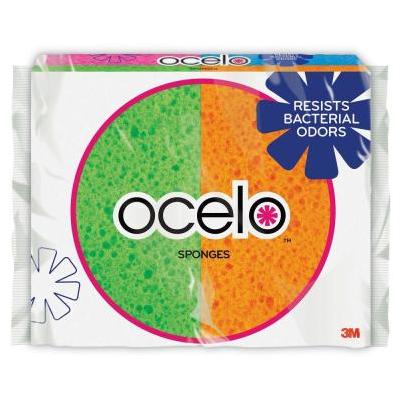 3M O-Cel-O Sponge, Assorted Colors - 4 count