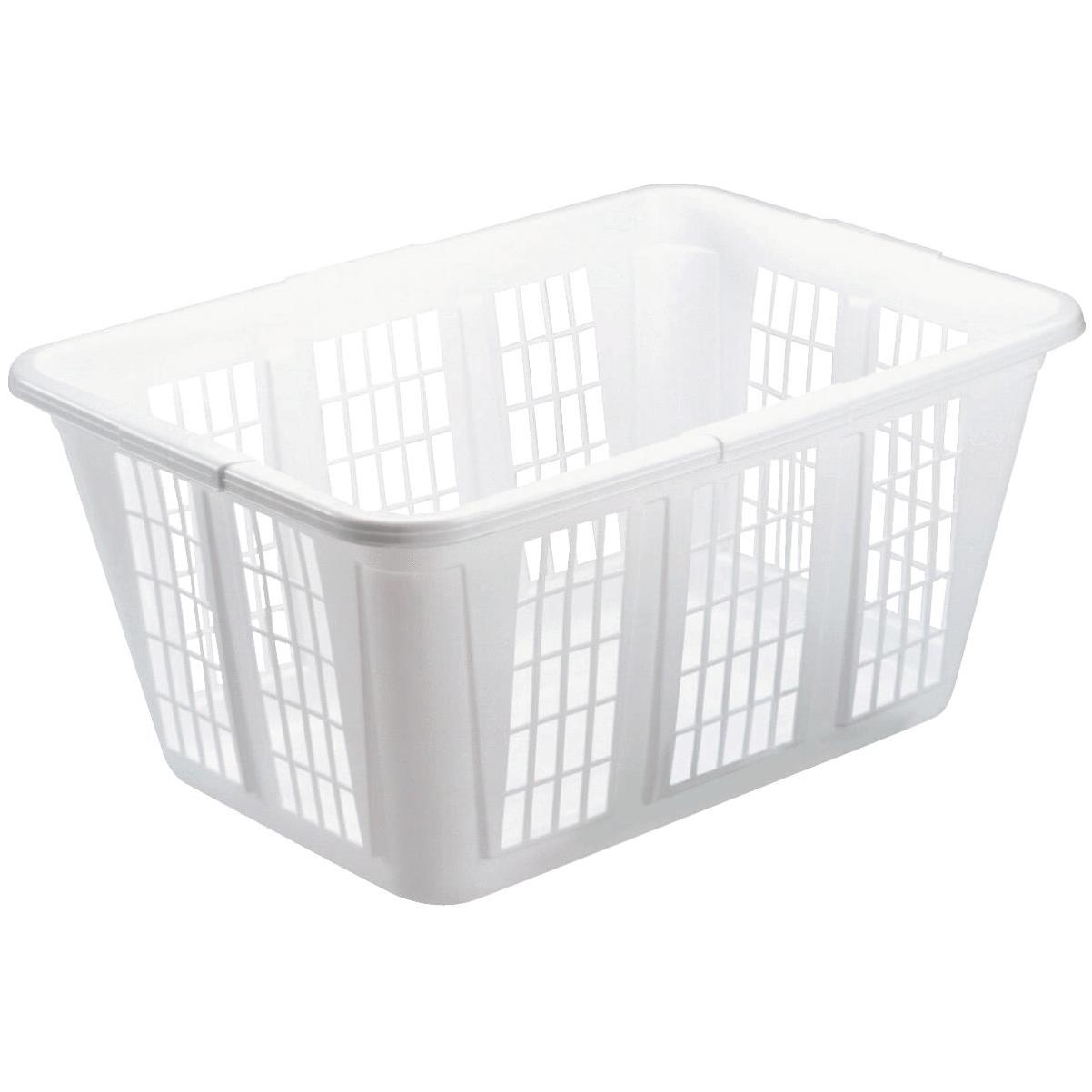 Rubbermaid White Plastic Laundry Basket 2601