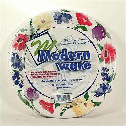 AJM 9 In. ModernWare Paper Plate (15-Count)