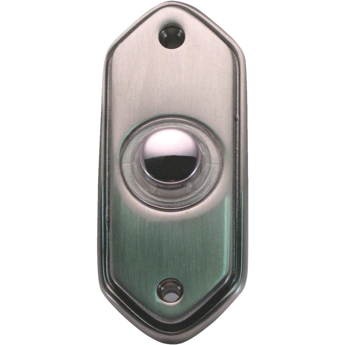 IQ America Wired Polished Brass Lighted Doorbell Push-Button