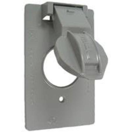 Bell Single Gang Vertical Mount Die-Cast Metal Gray Weatherproof