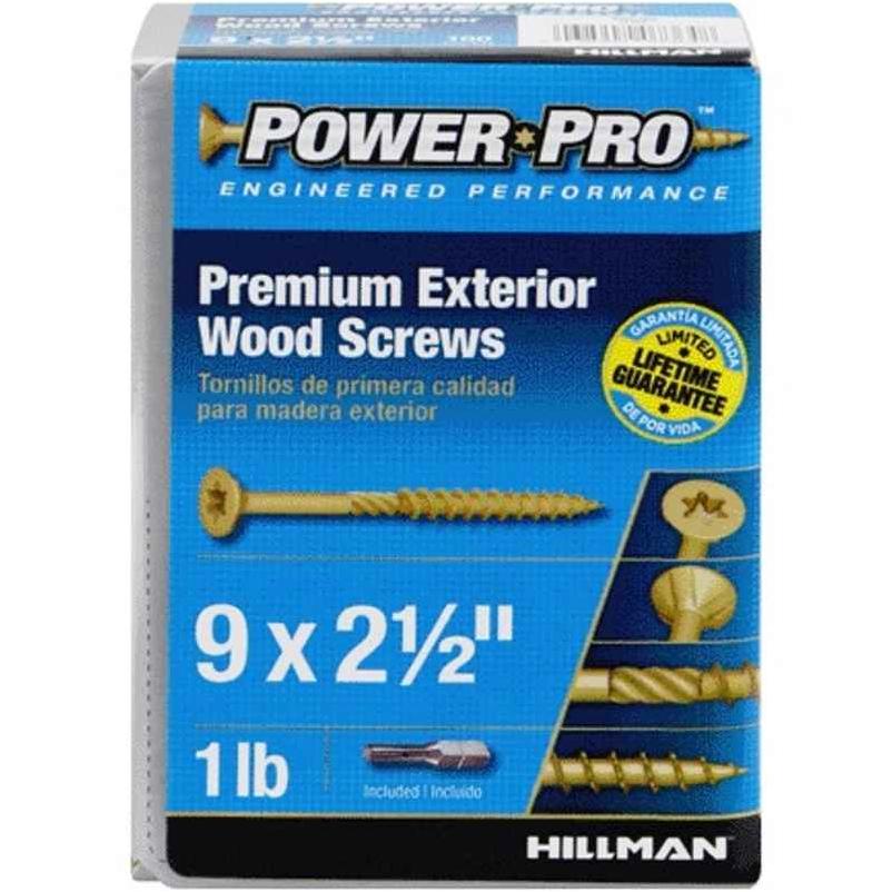Power Pro No. 9 x 2-1/2 in. L Star Flat Head Ceramic Coated Steel Deck Screws 1 lb. 100 pk