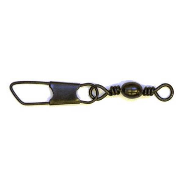 Eagle Claw Black Barrel Swivel with Safety Snap - 14