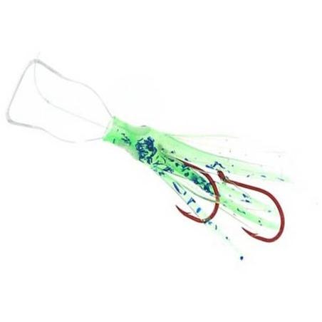 Mack's Lure Pee Wee Hoochie UV 1.5 In. Green Glow, Fishing Jigs