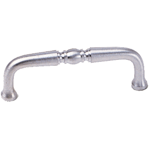 Laurey 45339 Solid Brass/Satin Chrome Pulls 3 Inch Center to Center Handle Pull