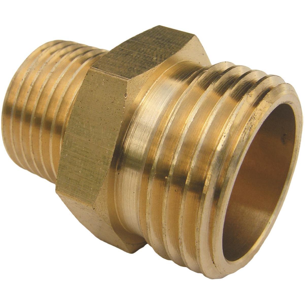 Brass 3/4-in MHT x 1/2-in FIP Adapter