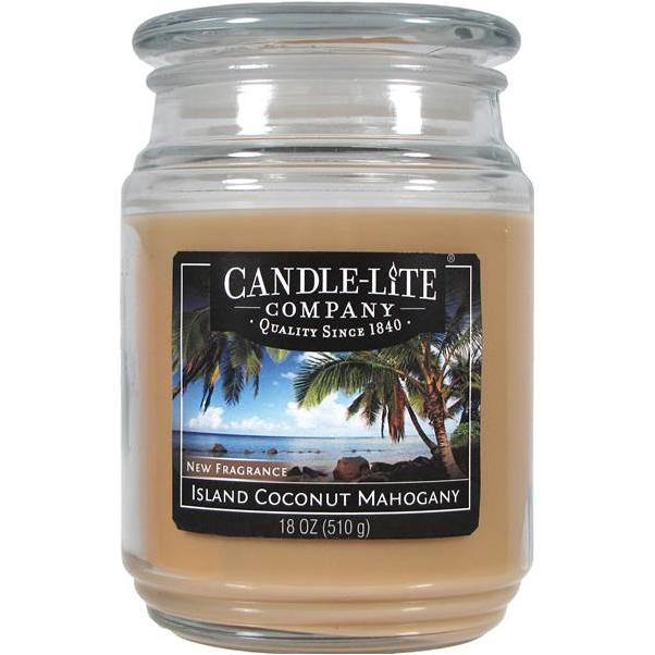 Candle Lite 18 Oz. Everyday Island Coconut Mahogany Jar Candle