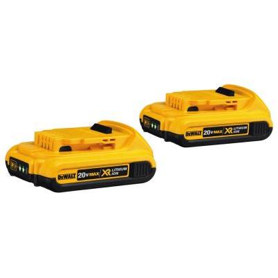 DEWALT 20V MAX Lithium-Ion 2.0 Ah Compact Battery Pack (2-Pack)