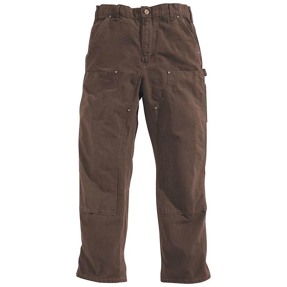 Carhartt Double Front Dark Brown Dungaree Pants, 32 Waist, 36 Inseam