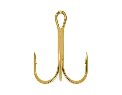 South Bend Gold Treble Hook - Size 16, 25 Count