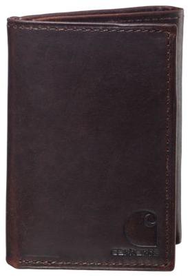 Carhartt Men's Oil Tan Leather Six Card Two Side Pocket Trifold