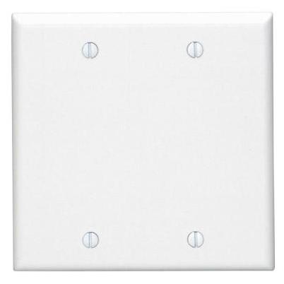 Leviton 2-Gang Standard Thermoset Blank Wall Plate, White