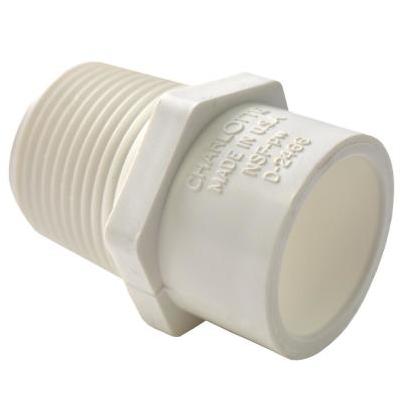 Charlotte Pipe 1/2 In. x 3/4 In. Schedule 40 Male PVC Adapter