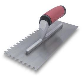 Marshalltown QLT 1/4 x 1/4 x 1/4 In. Square Notched Trowel with Soft Grip