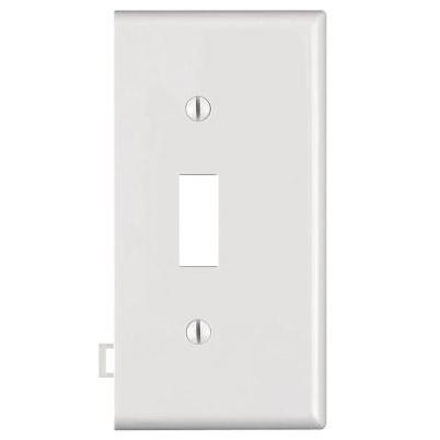 Leviton 1-Gang Plastic Sectional Toggle Switch Wall Plate End Panel, White