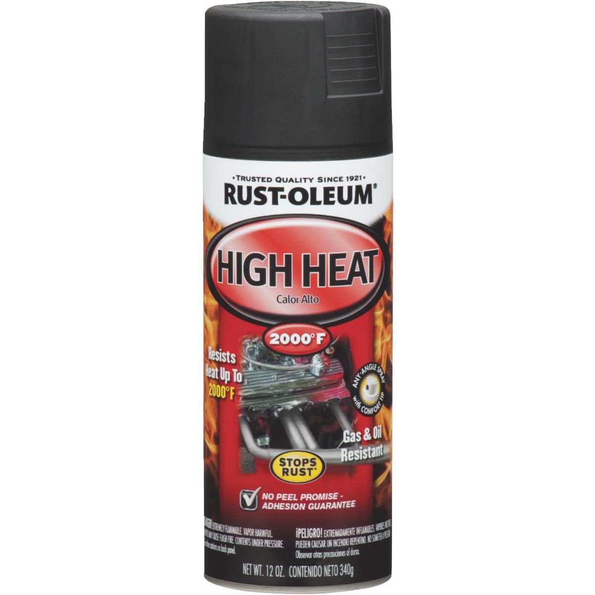 Rust-Oleum Black Satin 12 Oz. High Heat Spray Paint