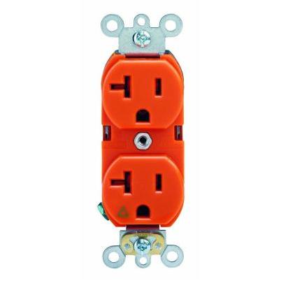 Leviton 20A Orange Isolated Grounding 5-20R Duplex Outlet