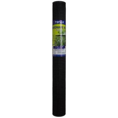 Tenax 3 Ft. H. x 15 Ft. L. Plastic Hardware Netting Garden Fence, Black
