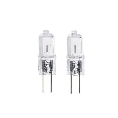 Philips 20W 12V Clear G4 Base T3 Halogen Landscape & Cabinet Light Bulb (2- Pack)