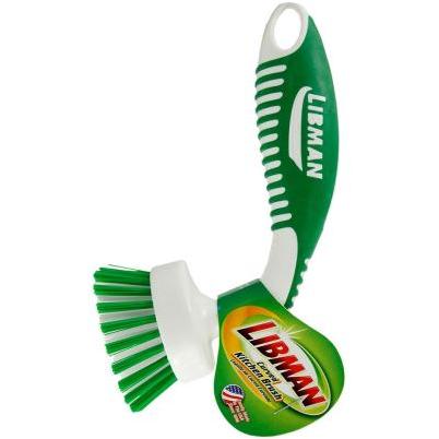 Libman Easy-Grip 4.75 In. Polymer Sanoprene Bristle Rubber Grip Scrub Brush