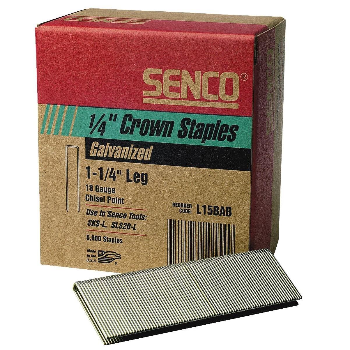 Senco Accuset 18 Gauge Galvanized Medium Wire Finish Staple 1 4 In X 1 1 4 In 5000 Ct Hills Flat Lumber