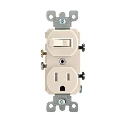 Leviton Light Almond 15A Commercial Grade Switch & Outlet