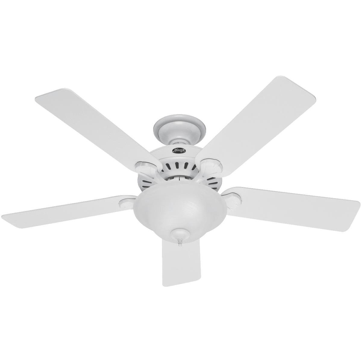 Hunter Pros Best 5 Minute 52 In White Ceiling Fan With Light Kit