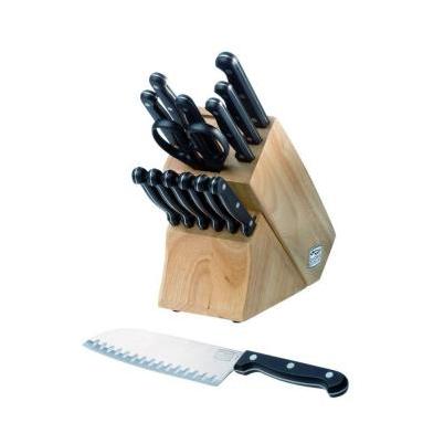 Chicago Cutlery Steak Knives Set of 5 Full Tang Black Riveted Polymer  Handles 