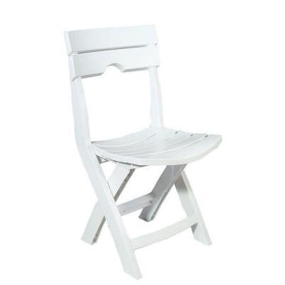 Quik Fold White Resin Plastic Outdoor Lawn Chair Hills Flat Lumber - White Plastic Lawn Furniture