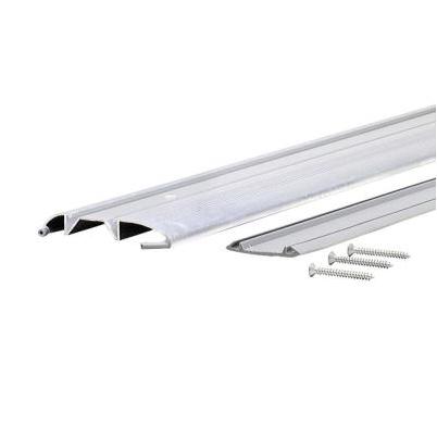 M-D Building Products 3-3/8 In. x 3/4 In. x 36 In. Silver Aluminum and Vinyl Low-Profile Threshold