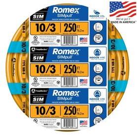 Romex 250 Ft. 10-3 Solid Orange NMW/G Electrical Wire