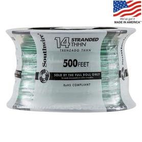 Southwire 500 Ft. 14 AWG Stranded Green THHN Electrical Wire