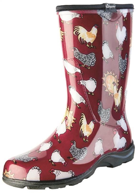 Size 8 Barn Red Women's Rain And Garden 