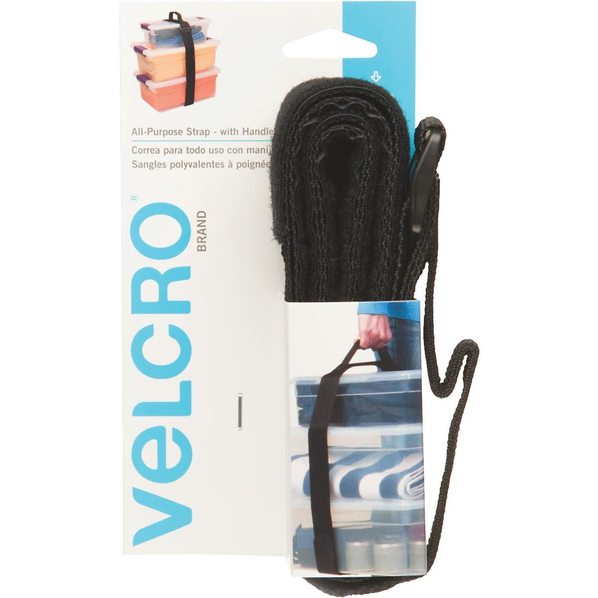 VELCRO Brand 3/4 In. x 3-1/2 In. Black Sticky Back Hook & Loop Strips (4  Ct.)