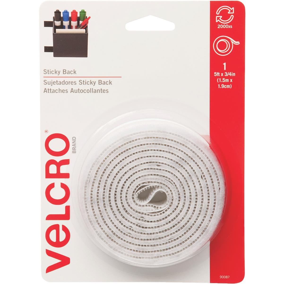 White Sticky Back Square VELCRO® Brand Fasteners - Sticky Back