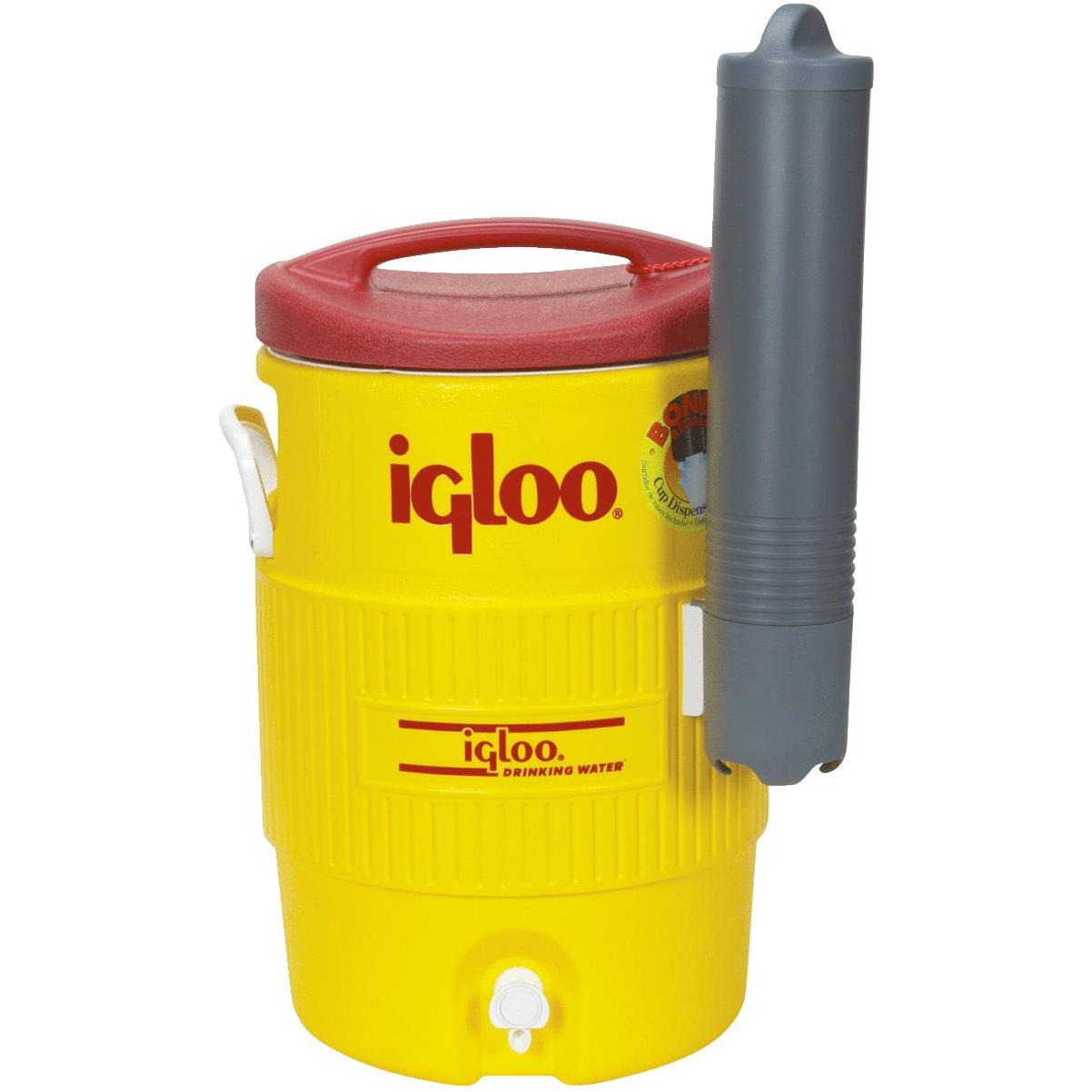 Igloo 11863 5-Gallon Water Cooler with Cup Dispenser - Yellow