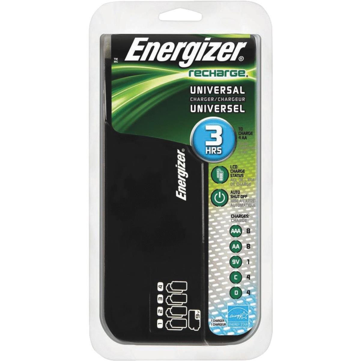 AA 4pk C 2pk Energizer CHFC Universal Battery Charger w/ AAA 4pk D 2pk and 9v 