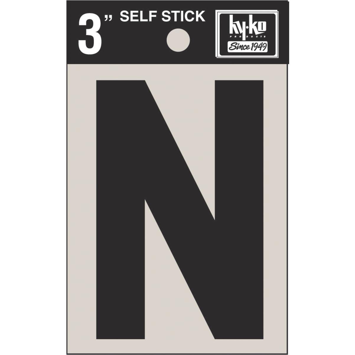 Hy-Ko Vinyl 3 In. Non-Reflective Adhesive Letter, T