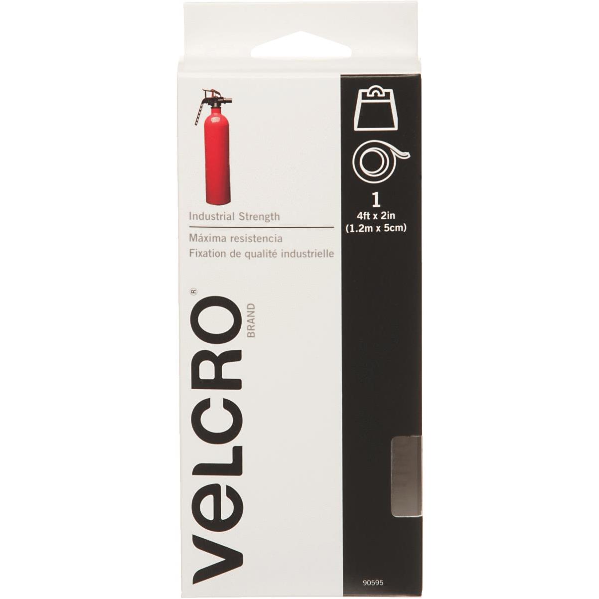 VELCRO Brand Industrial Strength 4in x 2in Strips, Black - 2 ct.