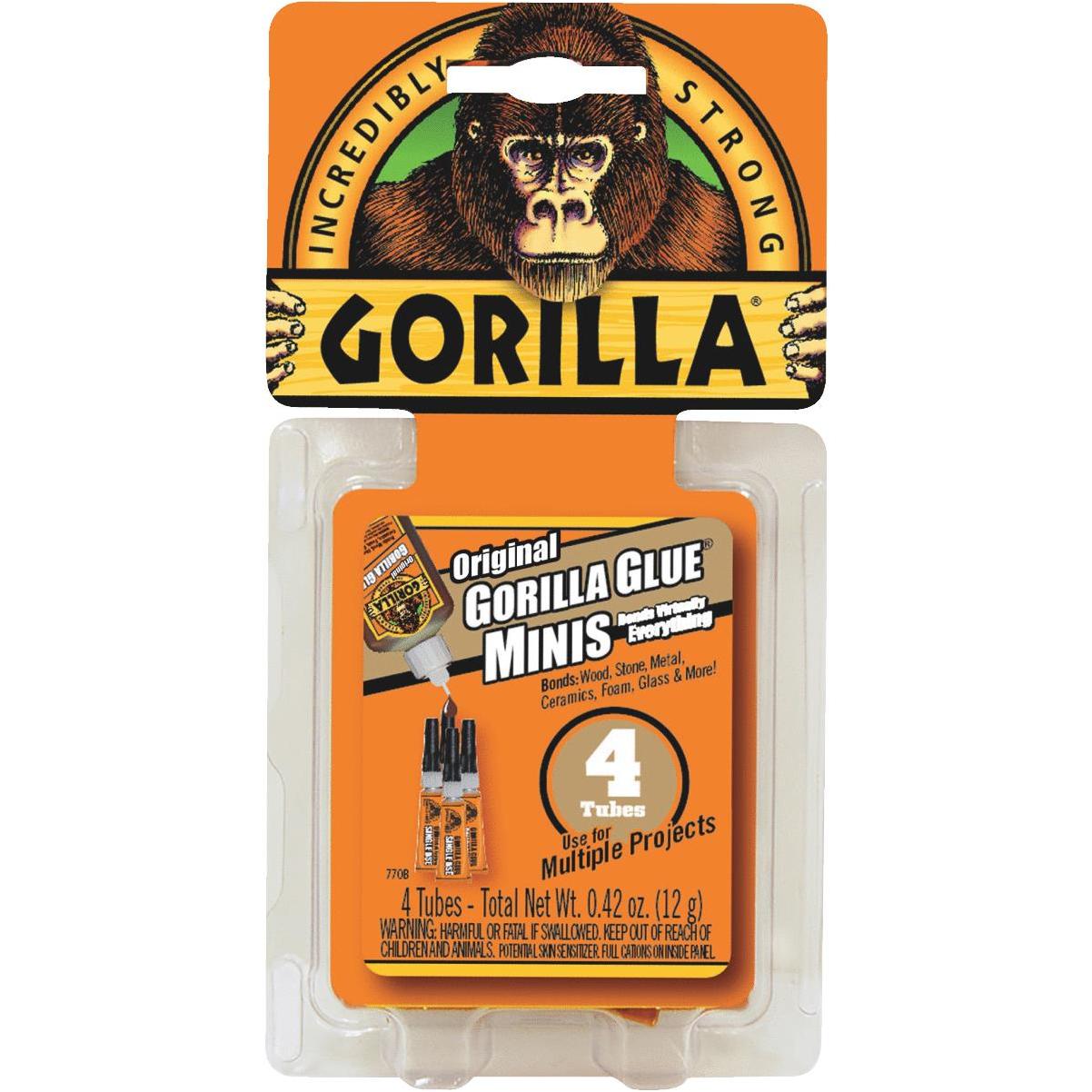 Gorilla Dries Clear Wood Glue, 4oz Bottle (Pack of 6)