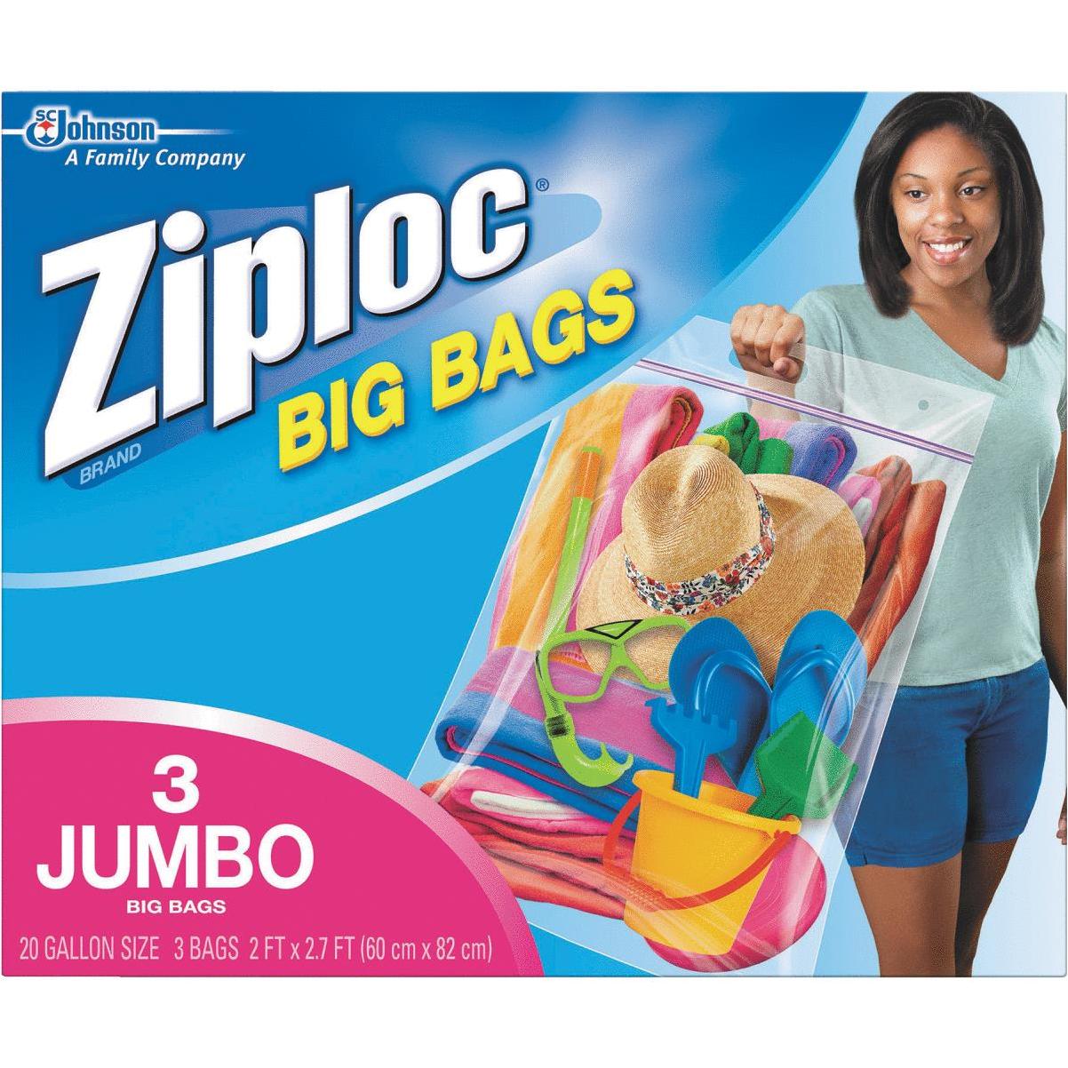  Ziploc Freezer Bag, 2 Gallon Jumbo, 10-Count(Pack of 3