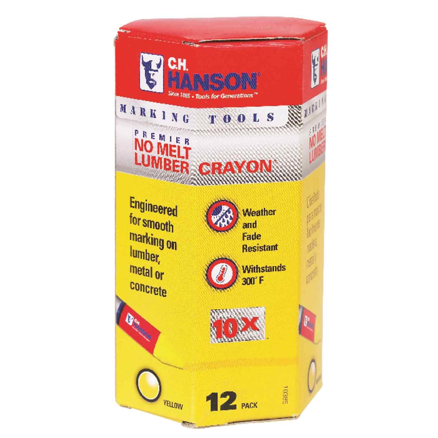 Lumber Marking Crayon - Yellow - 12-Pack