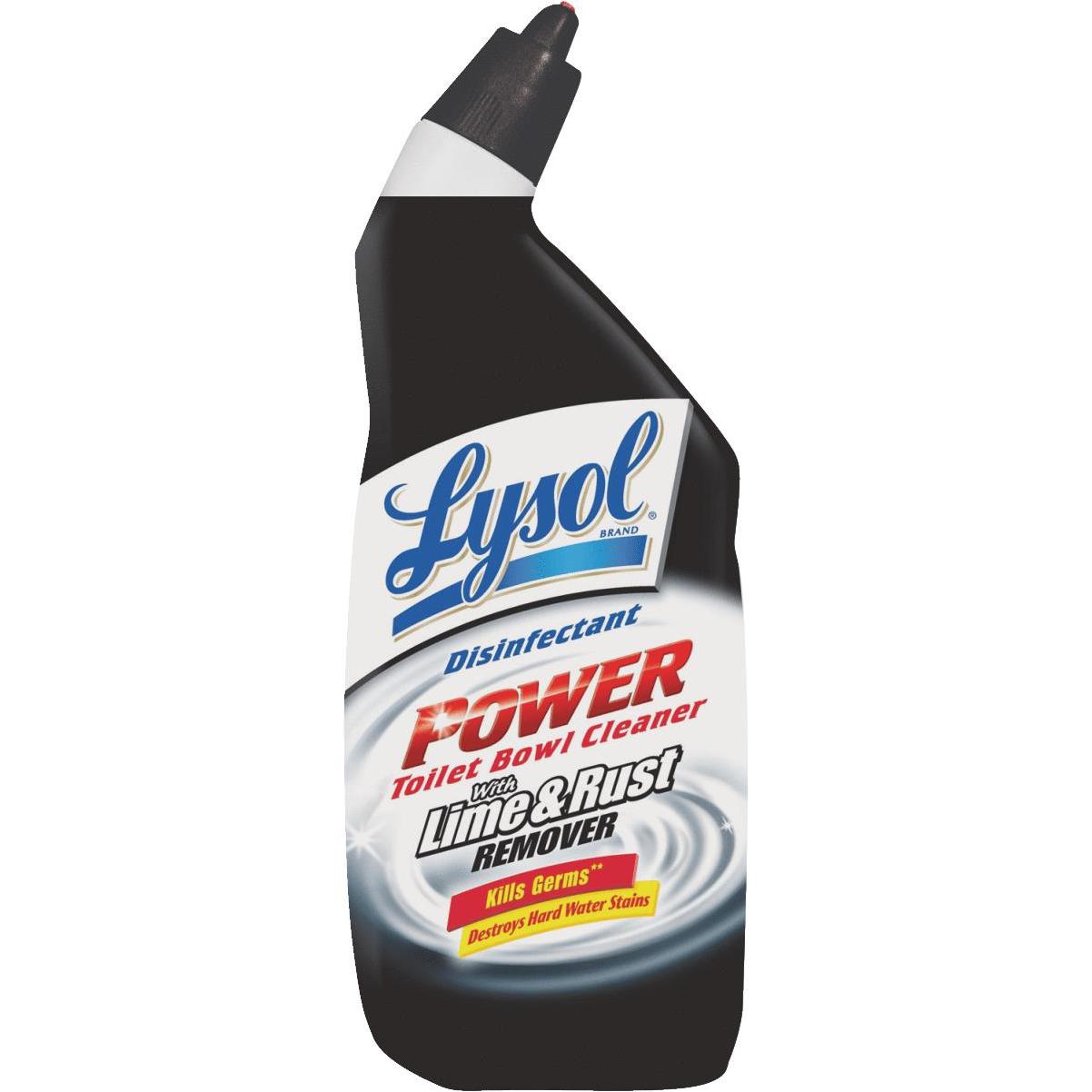 Lysol Power Toilet Bowl Cleaner Gel, For Cleaning and Disinfecting, Stain  Removal, 24oz