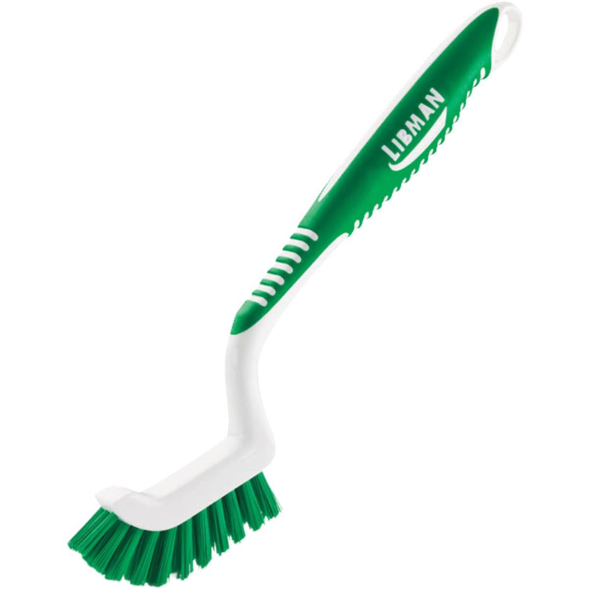 Libman Plastic/Nylon Bristles 1 In. Black Tile & Grout Brush