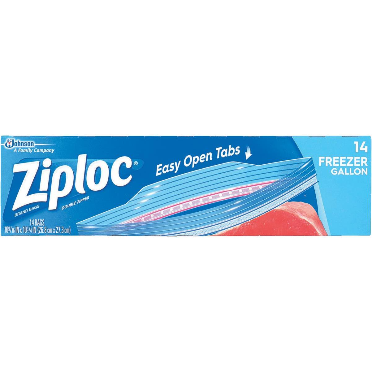 Ziploc Easy Open Tabs Freezer Gallon Bags, 152 Count (Pack of 1)